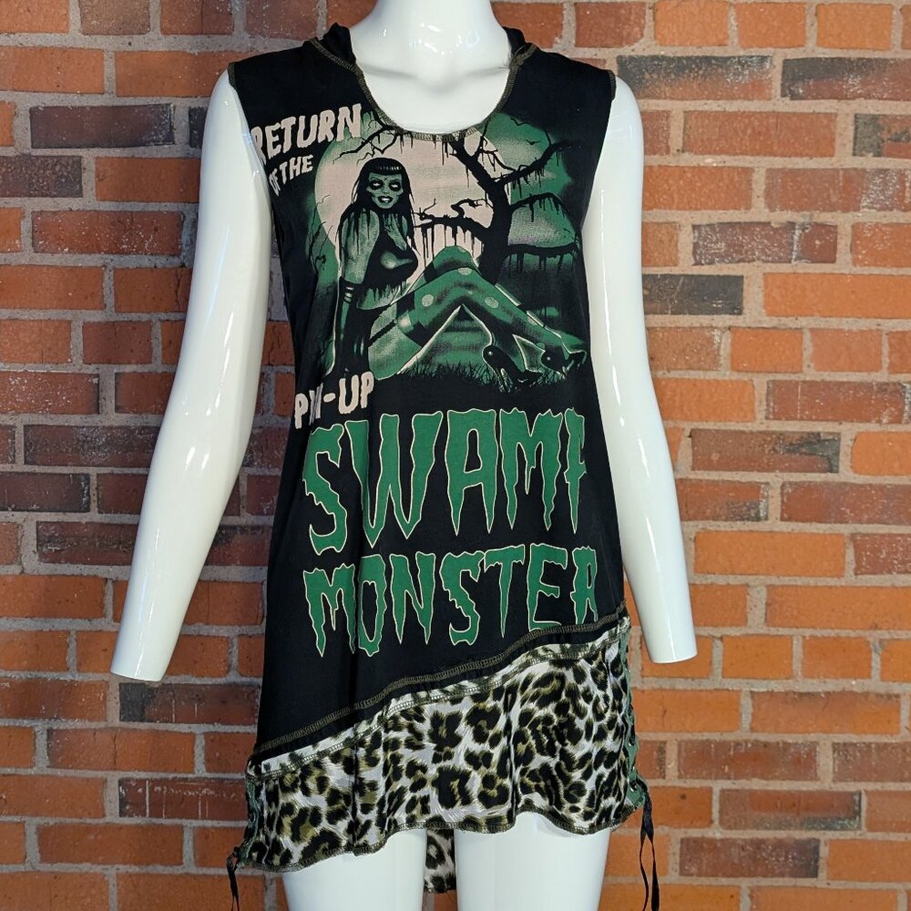 Vintage Pin-Up Swamp Monster Top